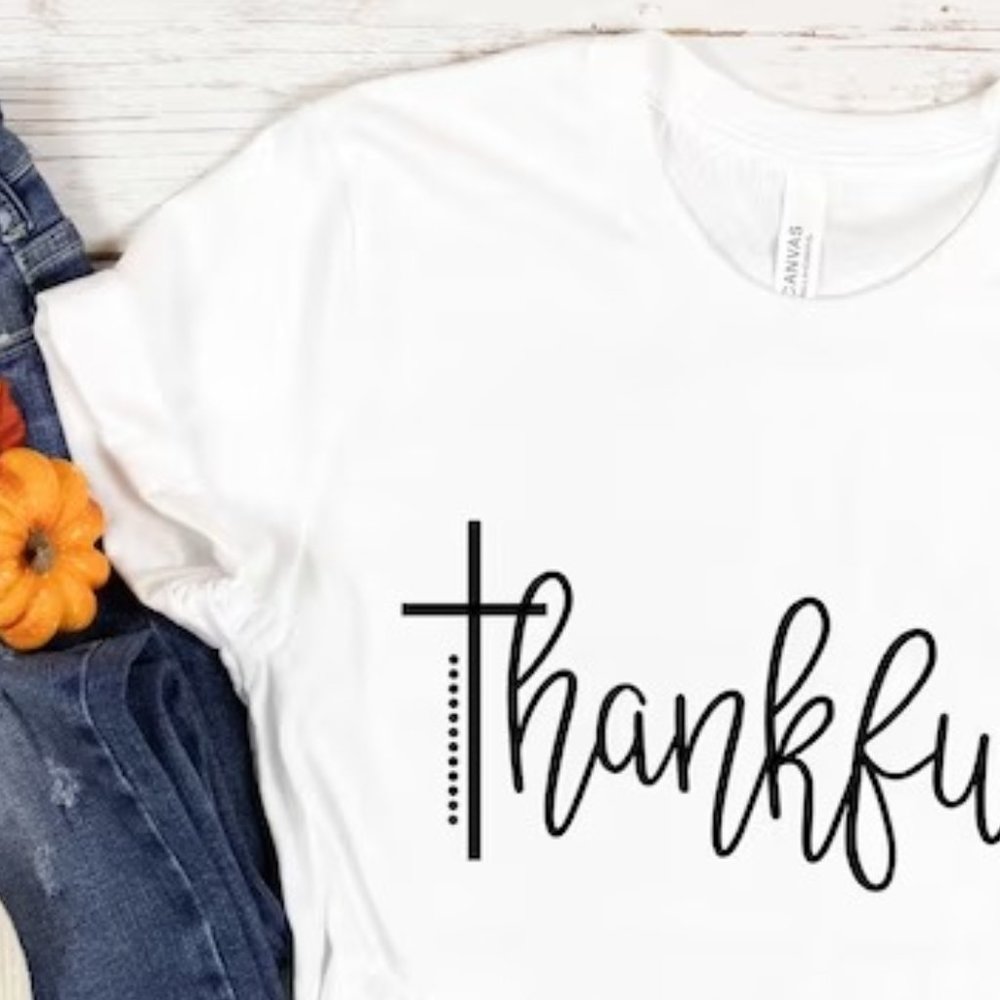 Thankful, Thankful Shirt, Thanksgiving T Shirt, Cute Thankful heart t-shirt - Picture 3 of 5